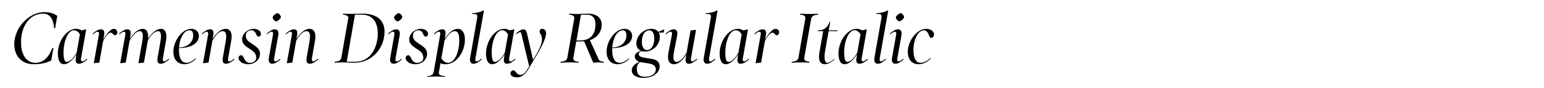 Carmensin Display Regular Italic